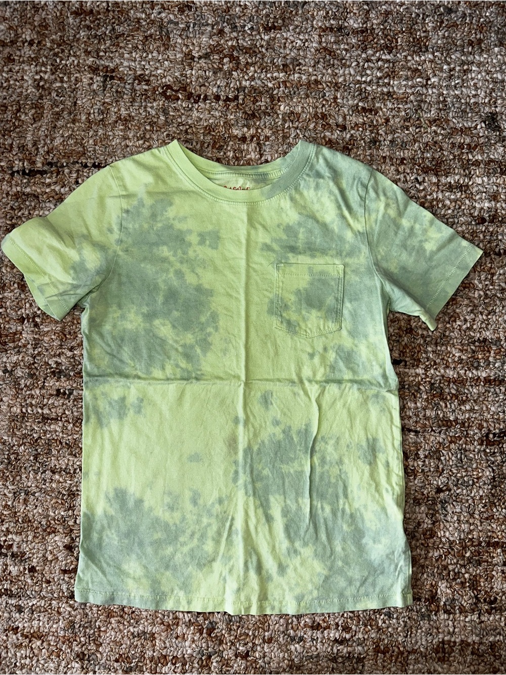 Cat & Jack Light Green Tie-Dye Pocket Tee